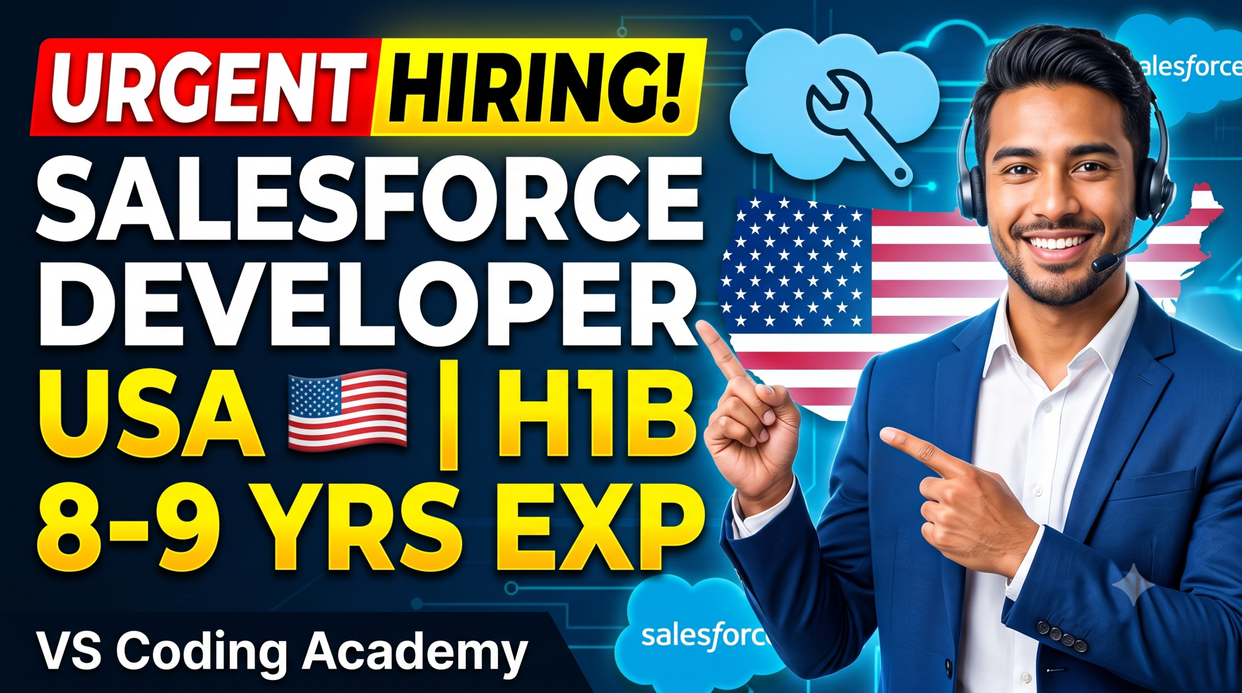 Hiring 2026: Senior Salesforce Developer | USA | 8-9 Years Exp (H1B Only)