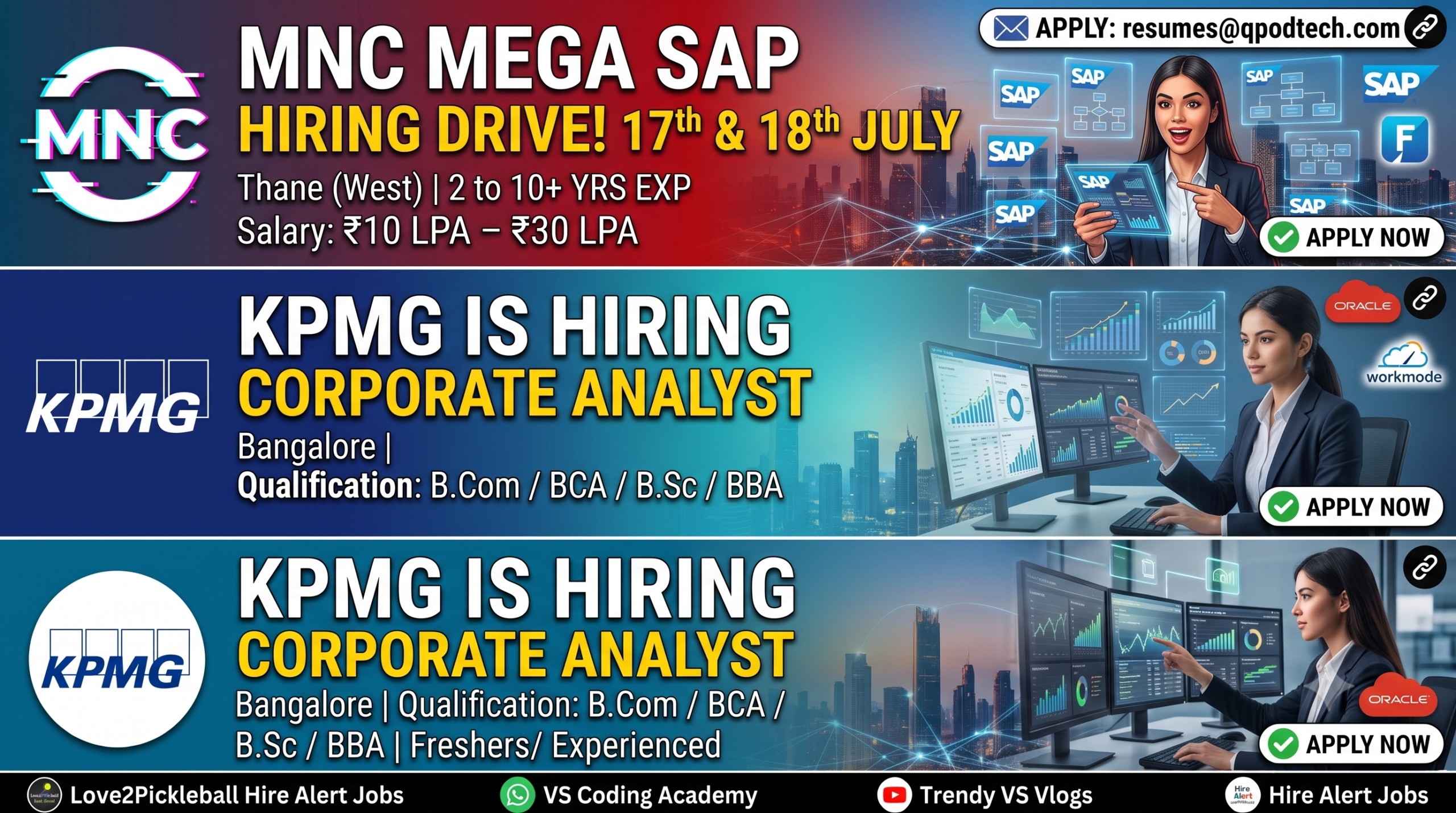 KPMG Analyst Recruitment in Bangalore for Freshers