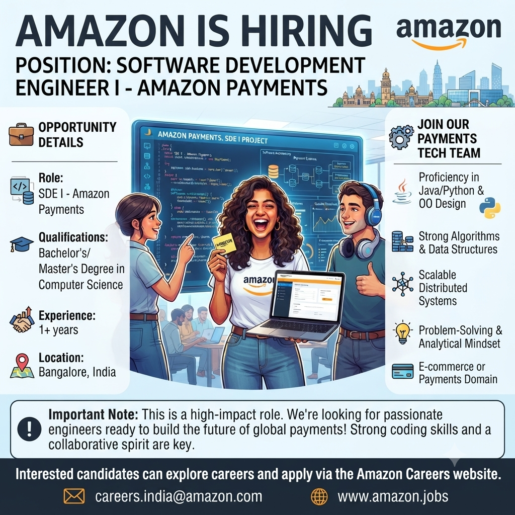 Amazon Mega Hiring 2026: Software Development Engineer I (Amazon Payments) | 28-31 LPA | Hyderabad
