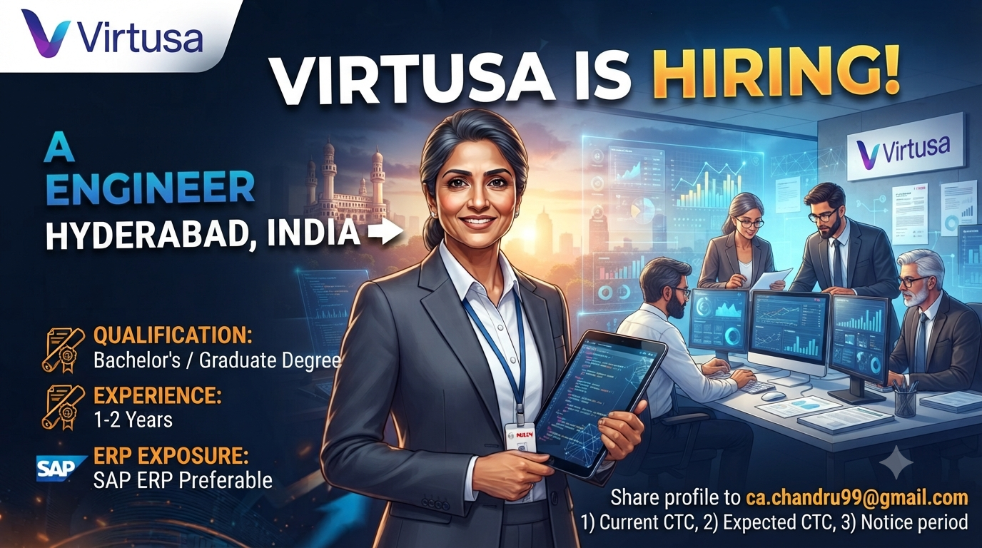 Virtusa Recruitment 2026: Engineer – Order Management & Product Fulfillment (1–2 Yrs Exp) | Hyderabad