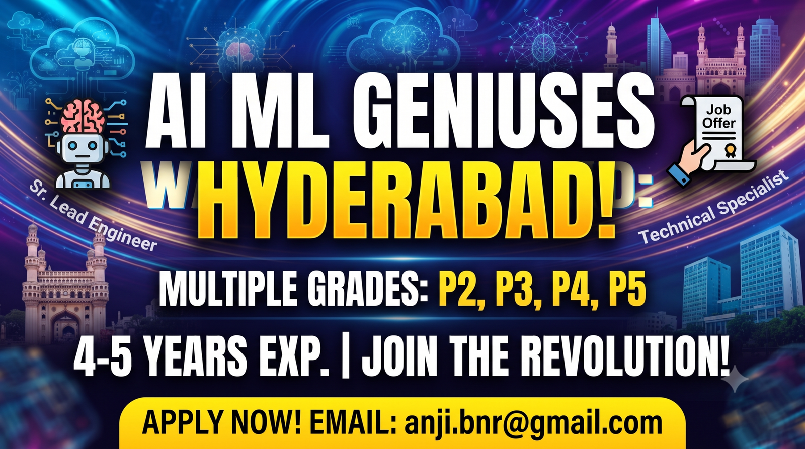 AI/ML Referral Drive 2026: Multiple Engineering Roles (4-5 Years Exp) | Hyderabad
