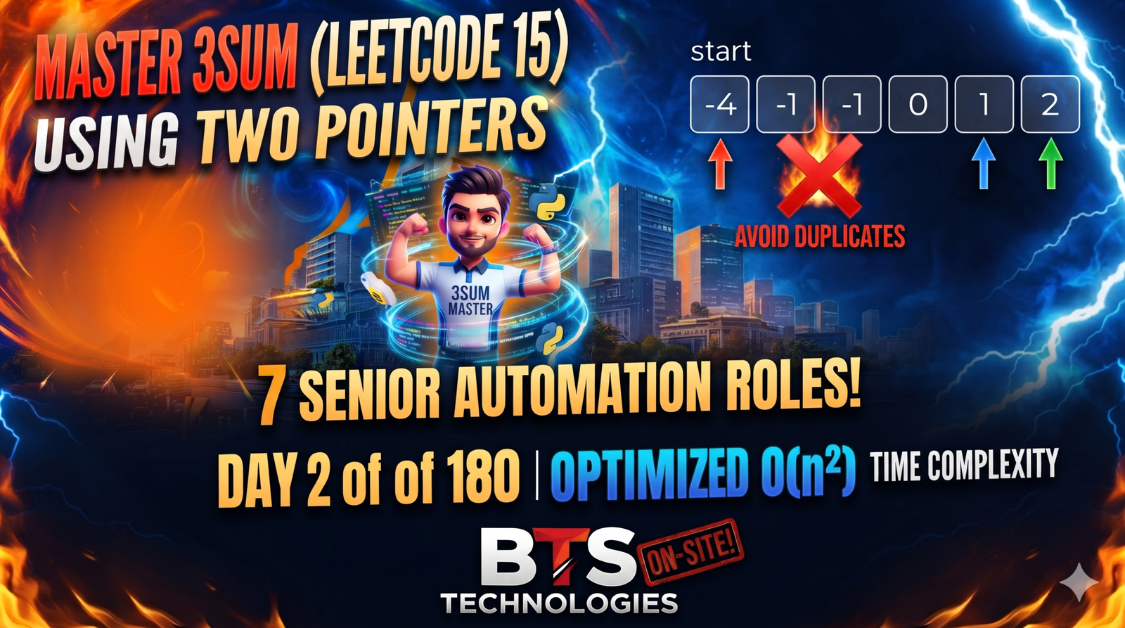 Master 3Sum (LeetCode 15) using Two Pointers: Avoid Duplicate Traps | Day 2 of 180